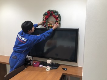 クリスマスフェア準備中